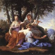 LE SUEUR, Eustache The Muses: Melpomene, Erato and Polymnia sf oil painting artist